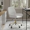 Martha Stewart Tyla Upholstered Office Chair in White/Polished Brass CH-220921-5-WH-GLD-MS - alternate 9
